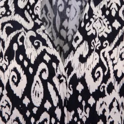 LA PETITE ETOILE Blouse col V ikat beata imprimé éthnique Femme BLANC ECRU New