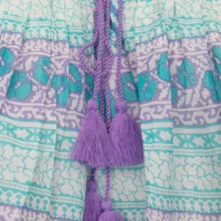 ANTIK BATIK Blouse crop amelie manches 3/4 à motif graphique Femme BLEU Hot