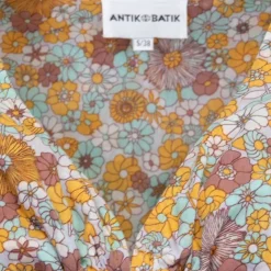 ANTIK BATIK Blouse crop marty à fleurs Femme BLEU New