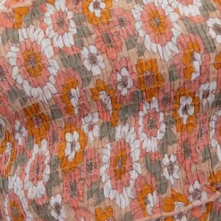 ANTIK BATIK Blouse crop épaules dénudées blossom fleurs Femme ORANGE Best