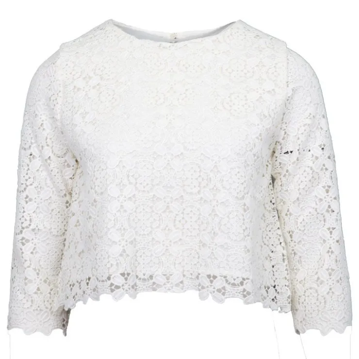 LA PETITE ETOILE Blouse fuchsia à dentelle Bleya Femme BLANC Best