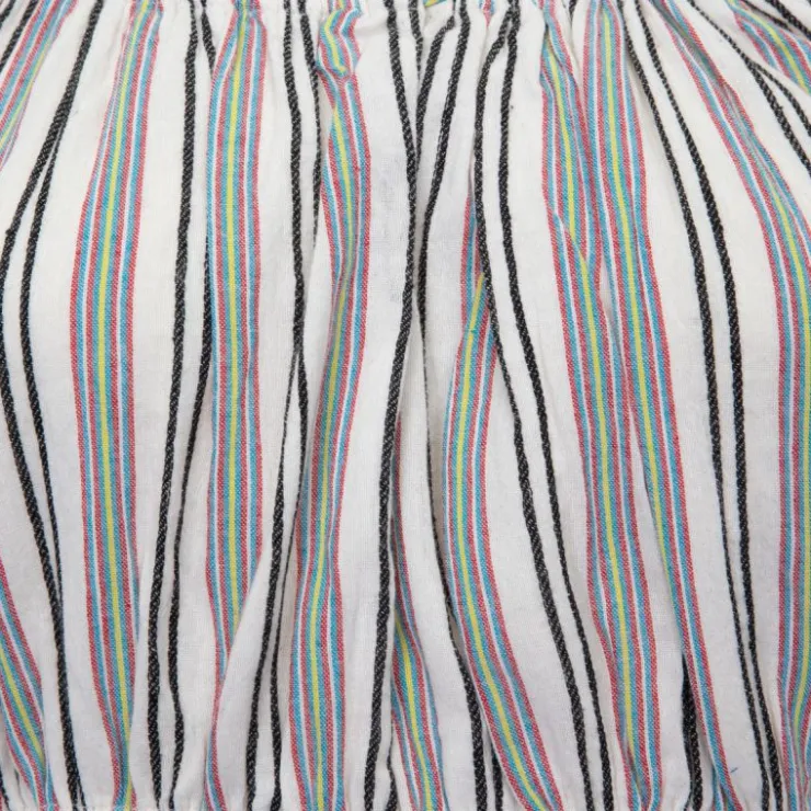 ANTIK BATIK Blouse juliette à rayures épaules dénudées coton Femme BLANC ECRU Sale