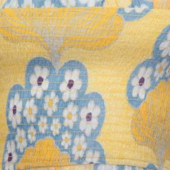 ANTIK BATIK Blouse lettie manches ballons motif fleurs Femme JAUNE Hot