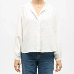 LA PETITE ETOILE Blouse légère blanche berlia col V Femme BLANC ECRU Online