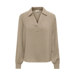 JDY Blouse légère Divya col V à revers Femme BEIGE Sale