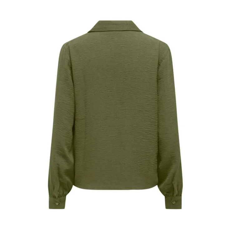 JDY Blouse légère Divya col V à revers Femme KAKI Best