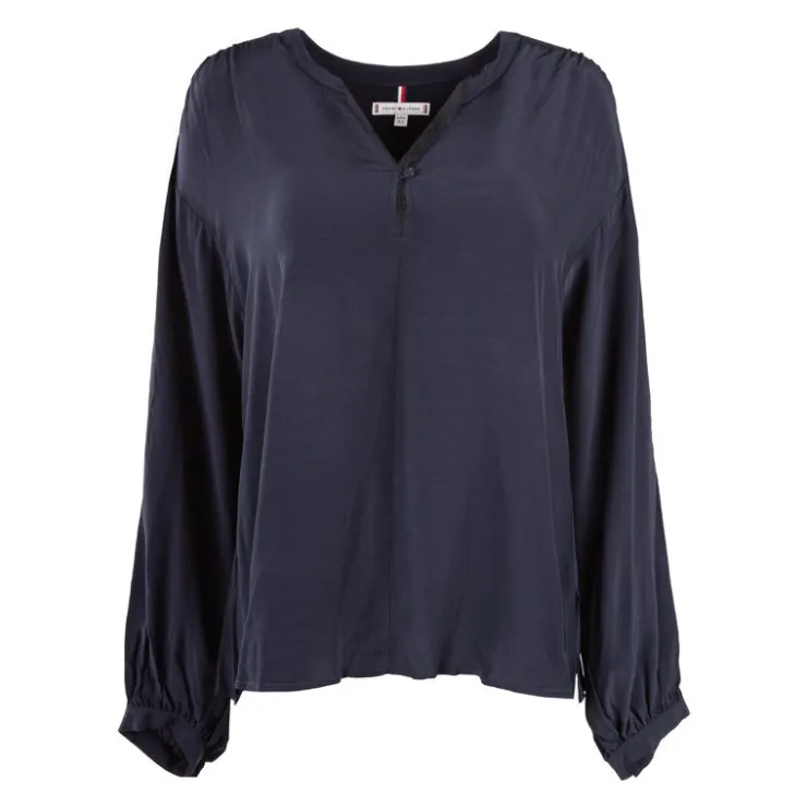 TOMMY HILFIGER Blouse manches longues fluide Femme bleu foncé BLEU FONCE Outlet