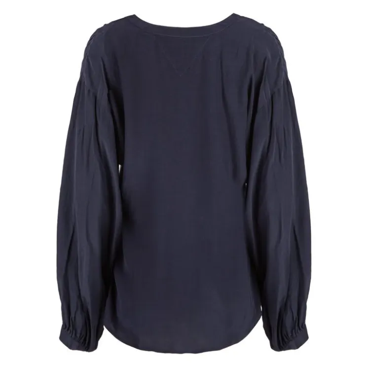 TOMMY HILFIGER Blouse manches longues fluide Femme bleu foncé BLEU FONCE Outlet