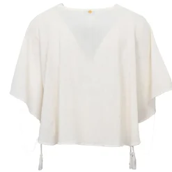 ANTIK BATIK Blouse mini kaftan lilou à nouer Femme BLANC ECRU Sale