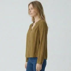 LES TROPEZIENNES PAR M.BELARBI Blouse olive cruis Femme KAKI Sale