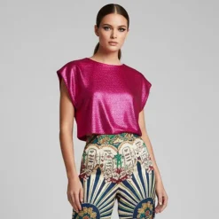 HOLLY AND JOEY Blouse orli manches chauve souris Femme ROSE Outlet