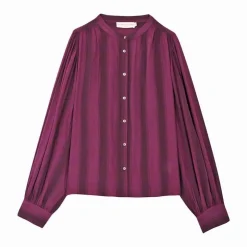 LA PETITE ETOILE Blouse voline à boutons Femme BORDEAUX Clearance
