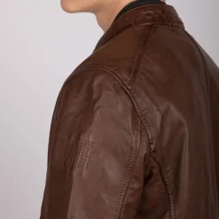 OAKWOOD Blouson en simili-cuir alden Homme MARRON Hot