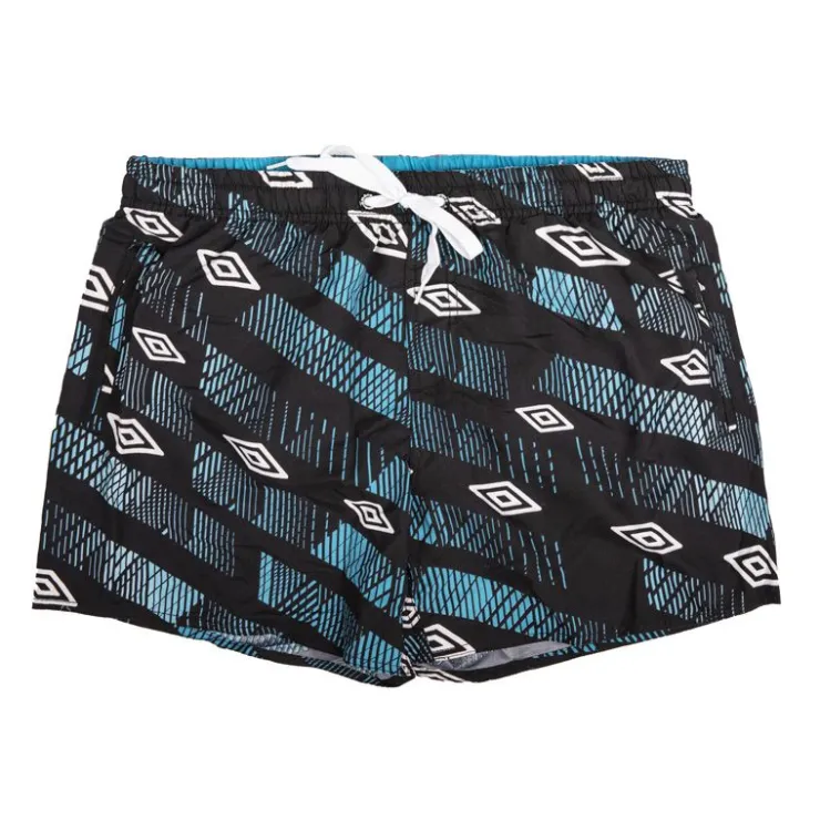 UMBRO Boardshort avec ceinture blanche motifs graphiques rouges Homme BLEU