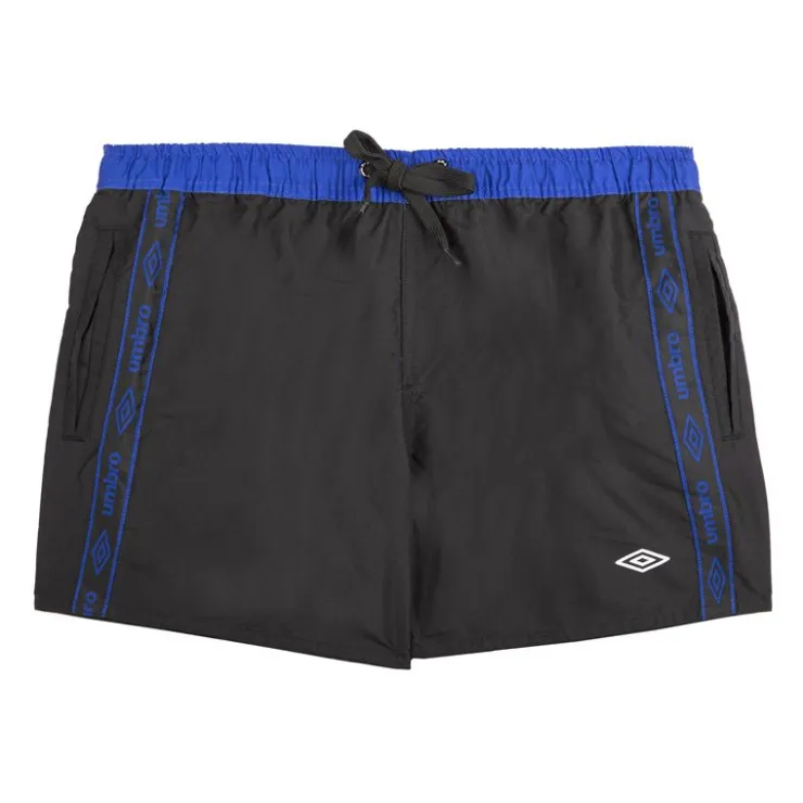 UMBRO Boardshort court noir bandes rouges Homme BLEU ROI New