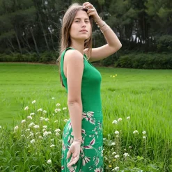 LA PETITE ETOILE Body winona à bretelles cotelé Femme VERT New