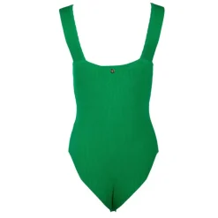 LA PETITE ETOILE Body winona à bretelles cotelé Femme VERT New
