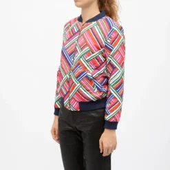 LA PETITE ETOILE Bomber vicky zippé imprimé graphique Femme MULTICOLORE Online