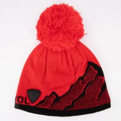 ROSSIGNOL Bonnet coloré avec pompon imprimé montagne Enfant, Bébé ROUGE New