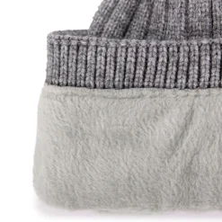 LEE COOPER Bonnet côtes anglaises maille Homme GRIS New