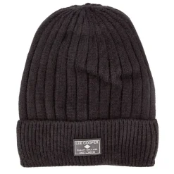 LEE COOPER Bonnet côtes anglaises maille Homme NOIR Clearance