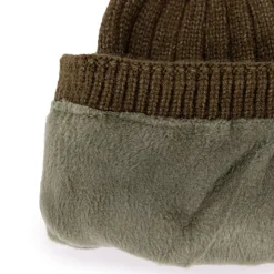 LEE COOPER Bonnet côtes anglaises maille Homme KAKI Hot