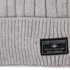 LEE COOPER Bonnet côtes anglaises maille Homme GRIS CLAIR Hot