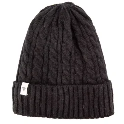 BILL TORNADE Bonnet maille torsadée Mixte NOIR New