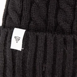 BILL TORNADE Bonnet maille torsadée Mixte NOIR New