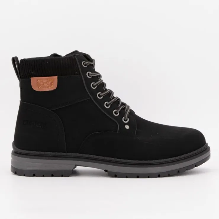 BURTON OF LONDON Boots à lacets julicien avec zip Homme NOIR Clearance