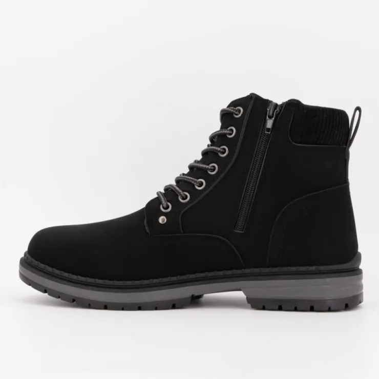 BURTON OF LONDON Boots à lacets julicien avec zip Homme NOIR Clearance