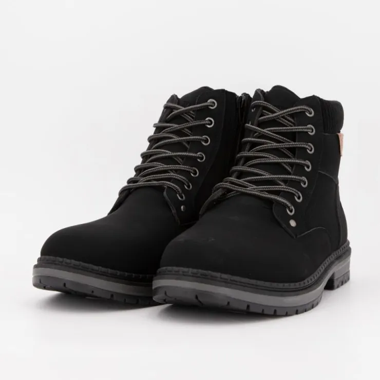 BURTON OF LONDON Boots à lacets julicien avec zip Homme NOIR Clearance