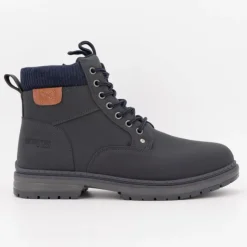 BURTON OF LONDON Boots à lacets julicien avec zip Homme BLEU FONCE New