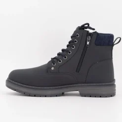 BURTON OF LONDON Boots à lacets julicien avec zip Homme BLEU FONCE New