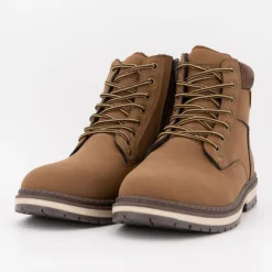 BURTON OF LONDON Boots à lacets julicien avec zip Homme MARRON Hot