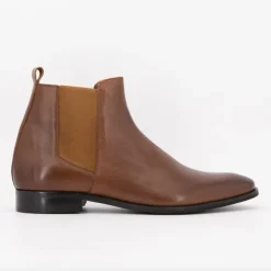 PIERRE CARDIN Boots classiques zippées cuir Homme MARRON Discount