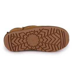 KELARA Boots en cuir fourrées ultra-mini fille Enfant MARRON Outlet
