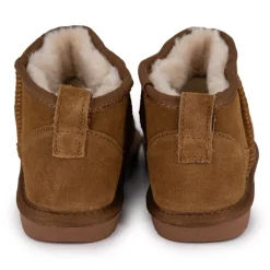 KELARA Boots en cuir fourrées ultra-mini fille Enfant MARRON Outlet
