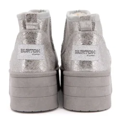 BURTON OF LONDON Boots fourrées brillantes Edwige Femme ARGENT Outlet