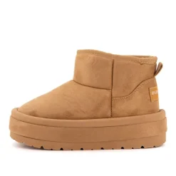 BURTON OF LONDON Boots lindy doublée fausse fourrure semelle en tissu Femme MARRON CLAIR Online