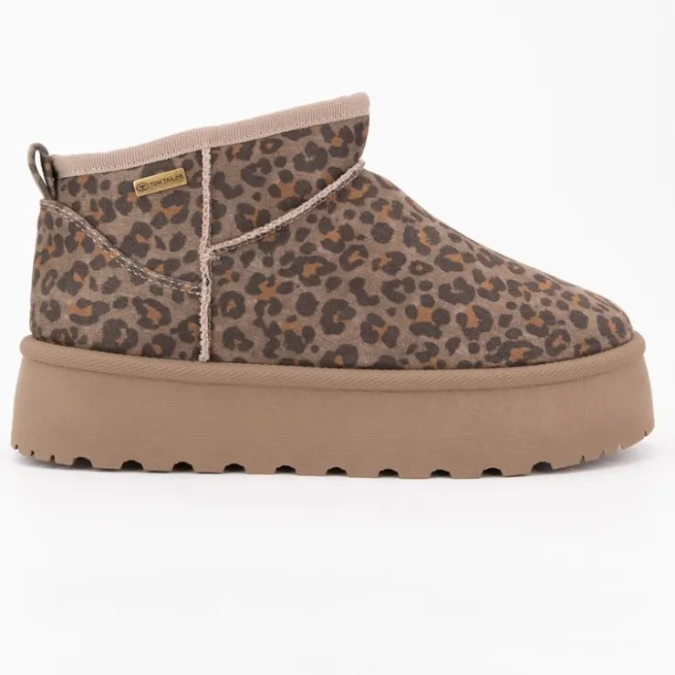 TOM TAILOR Bottine fourre 8490220010 taupe 36/41 Femme MARRON Clearance