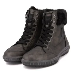 ROMIKA Bottine fourrée platin marron gris Femme GRIS FONCE Discount