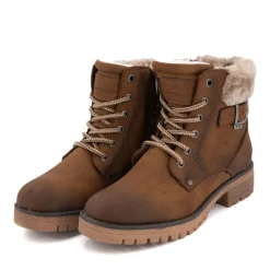 TOM TAILOR Bottine whisky fourrée Femme MARRON New