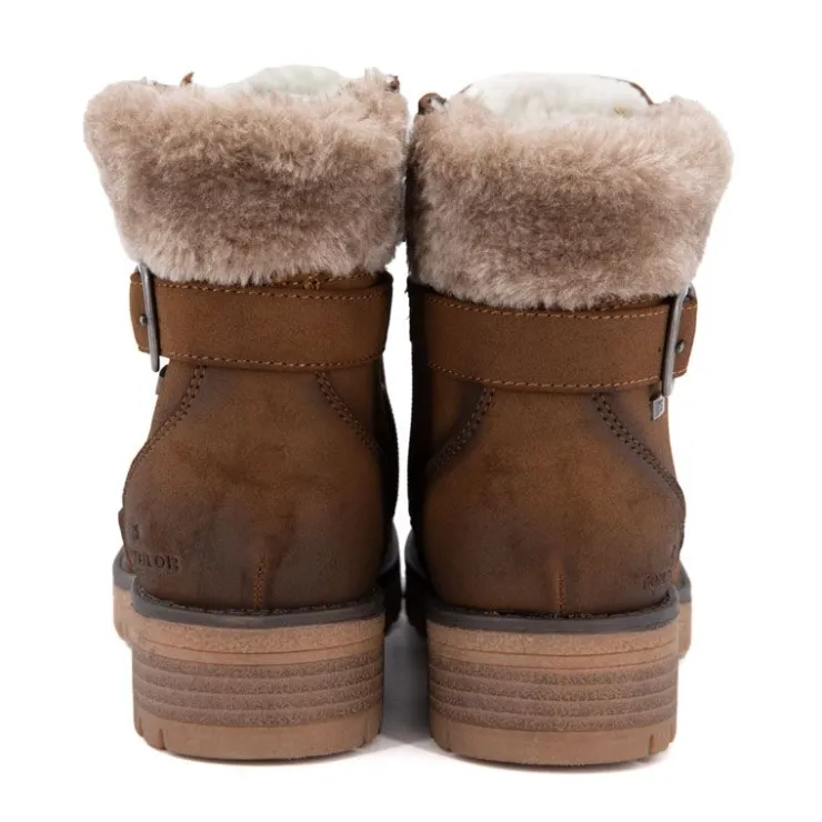 TOM TAILOR Bottine whisky fourrée Femme MARRON New