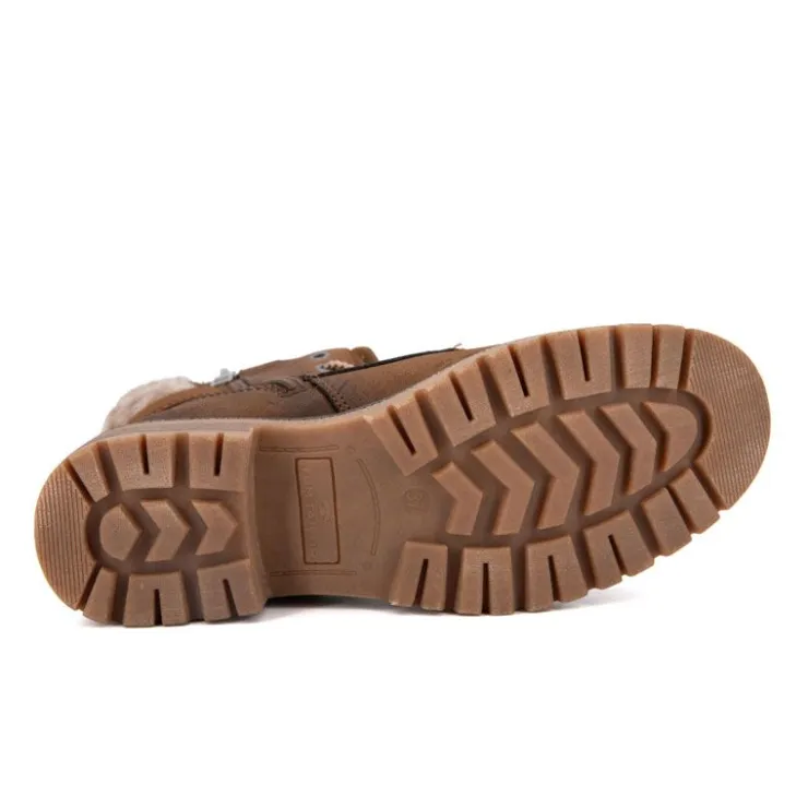 TOM TAILOR Bottine whisky fourrée Femme MARRON New