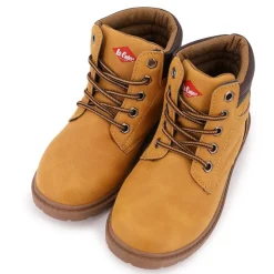 LEE COOPER Bottines à lacets similicuir grainé Enfant MARRON CLAIR Online