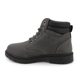 LEE COOPER Bottines à lacets similicuir grainé Enfant GRIS FONCE Discount