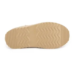 KELARA Bottines à plateforme cuir fourrée Femme BEIGE