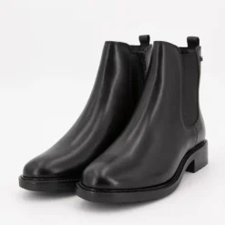 KEYS Bottines basses es avec élastique cuir Femme NOIR Sale