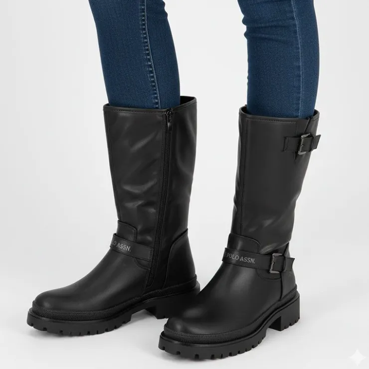 US POLO Bottines byker e Femme NOIR Sale